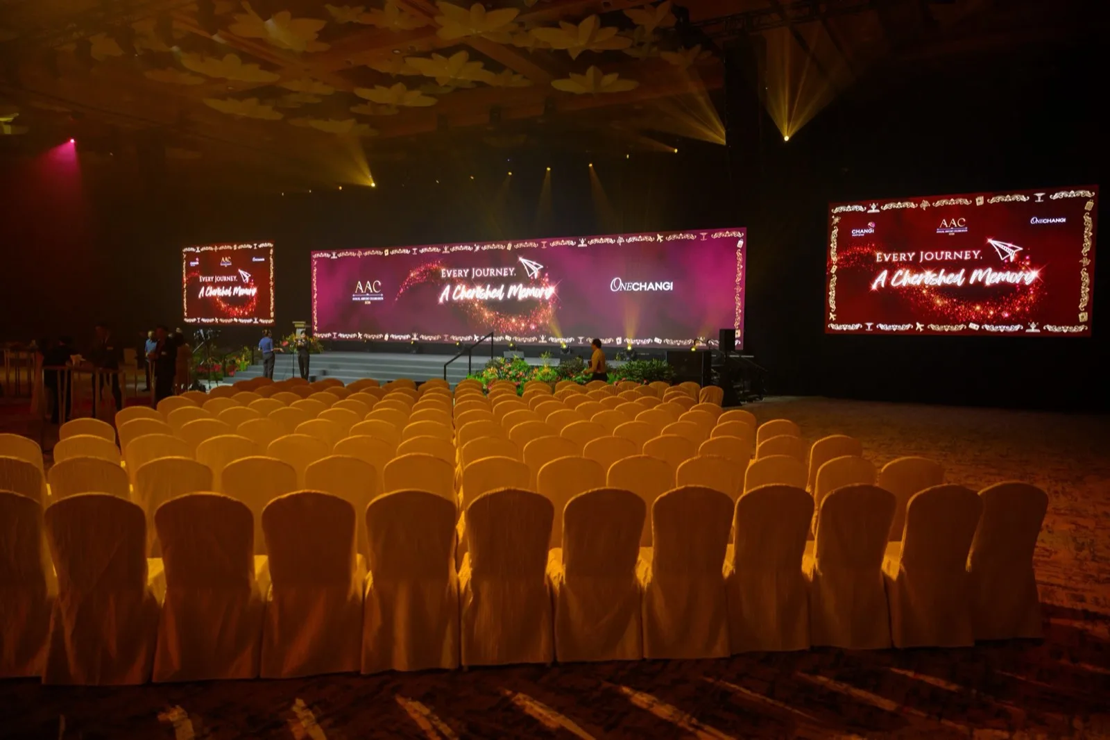 Annual Airport Celebration stage and audience seating