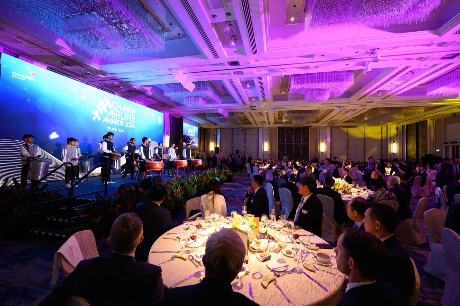Live stage performance before the Changi Airline Awards audience