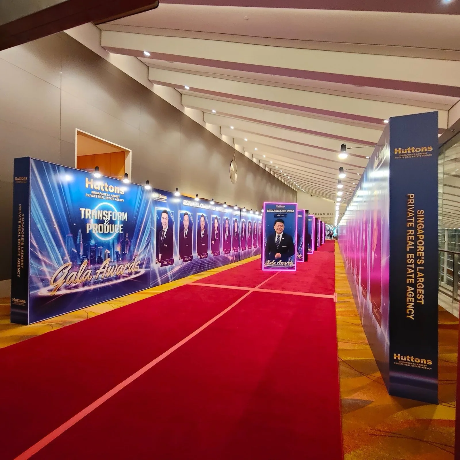Huttons Gala Awards red-carpet nominee installation
