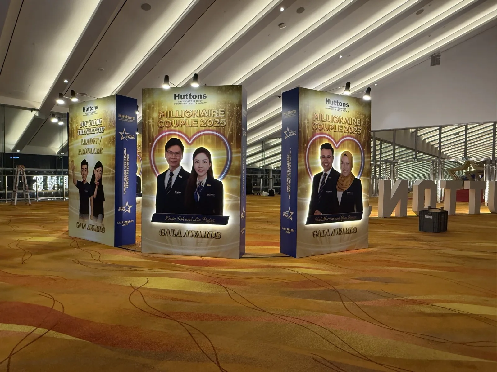 Huttons Gala Awards recipient displays in the foyer