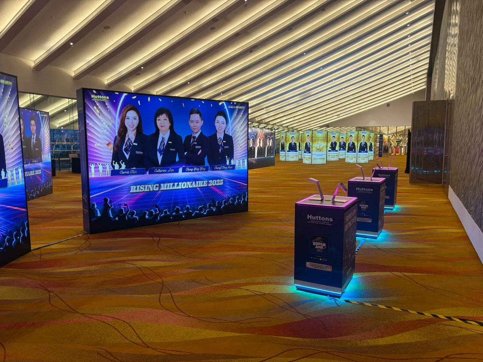 Rising Millionaire displays and interactive stations at the event