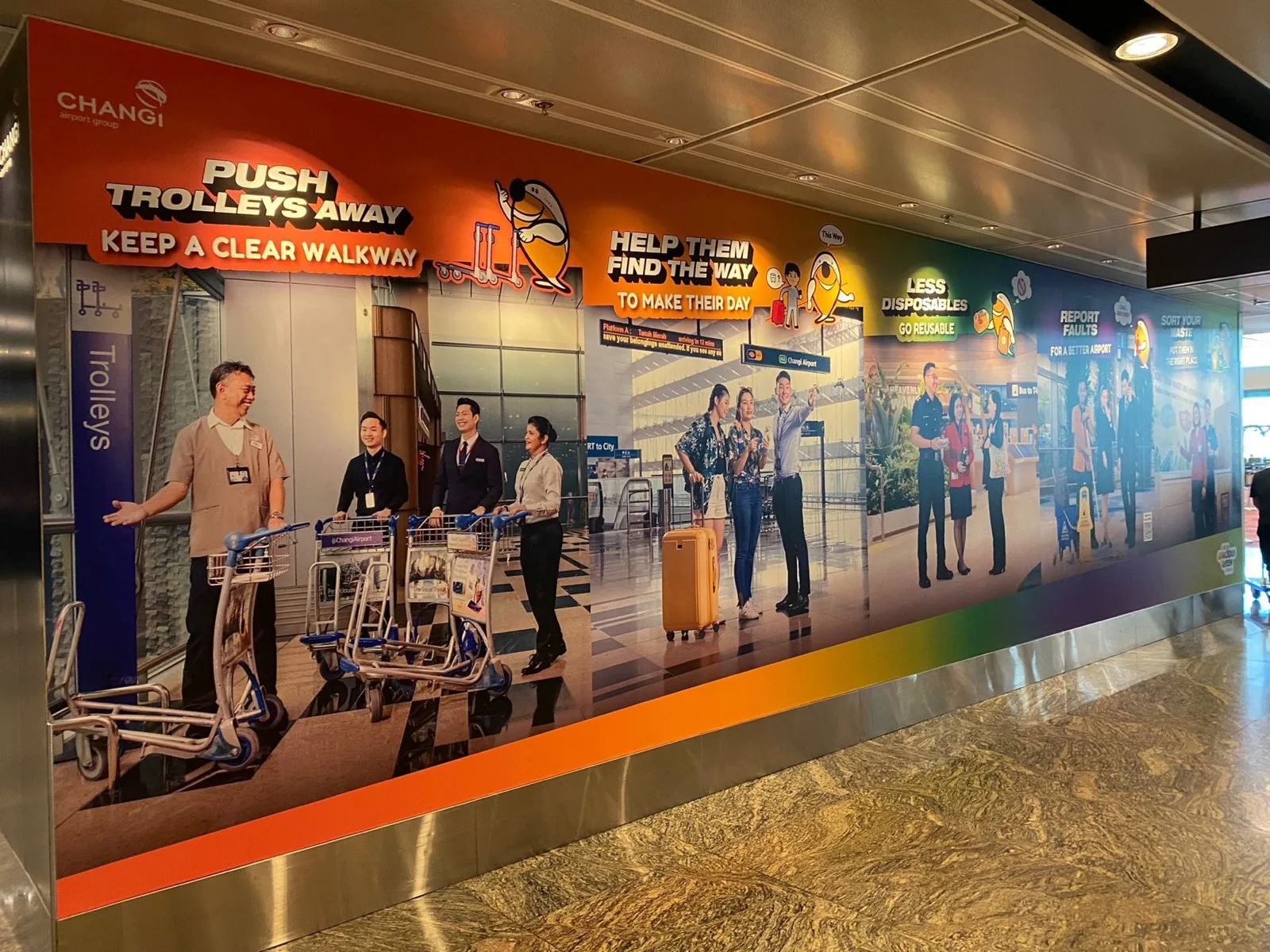 One Gracious Green Changi campaign wall at Changi Airport