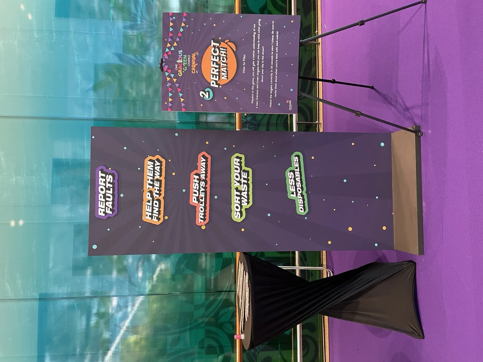 One Gracious Green Changi interactive game sign