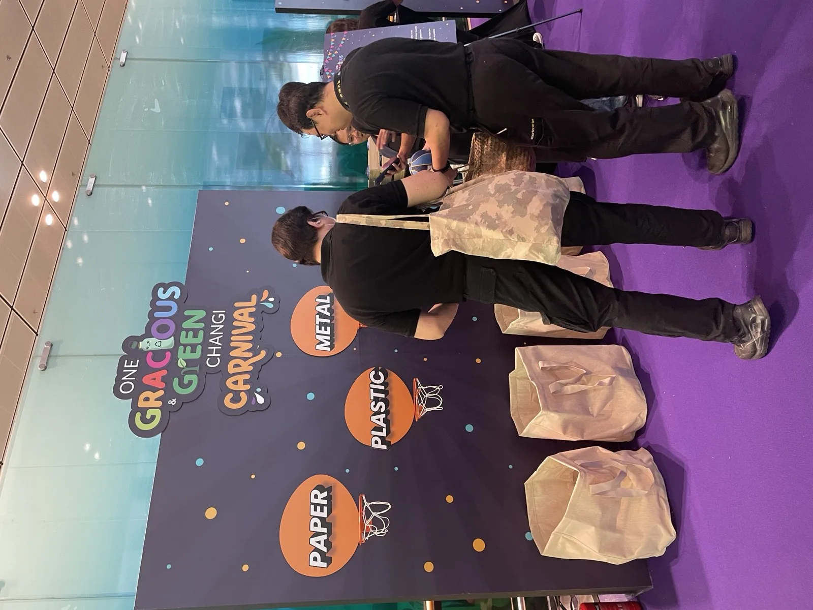 Visitors at the One Gracious Green Changi activity booth