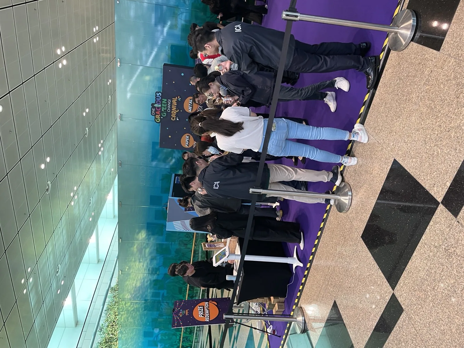 Visitors taking part in a campaign activity