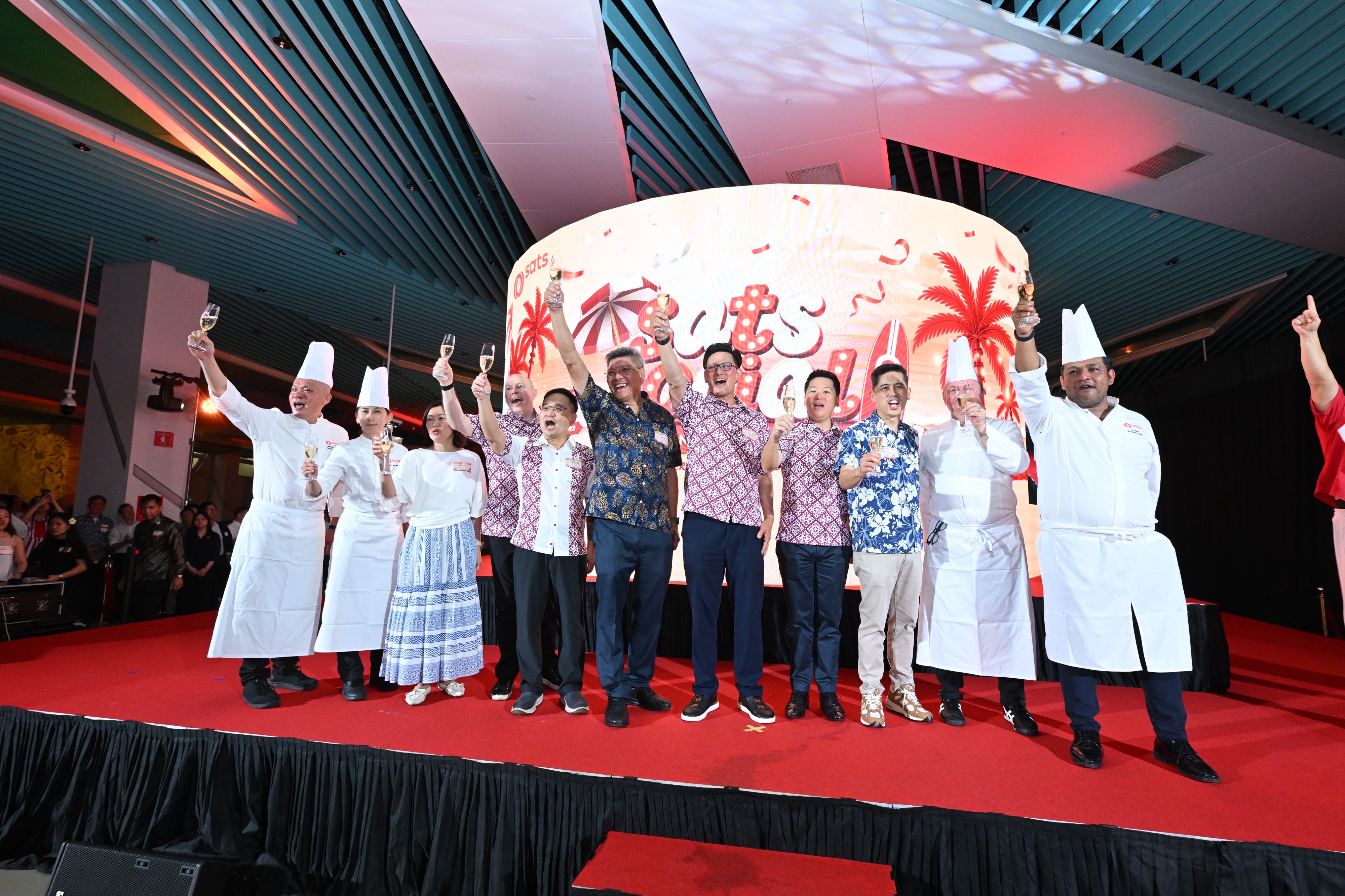 Cheers with the Chef and Leaders