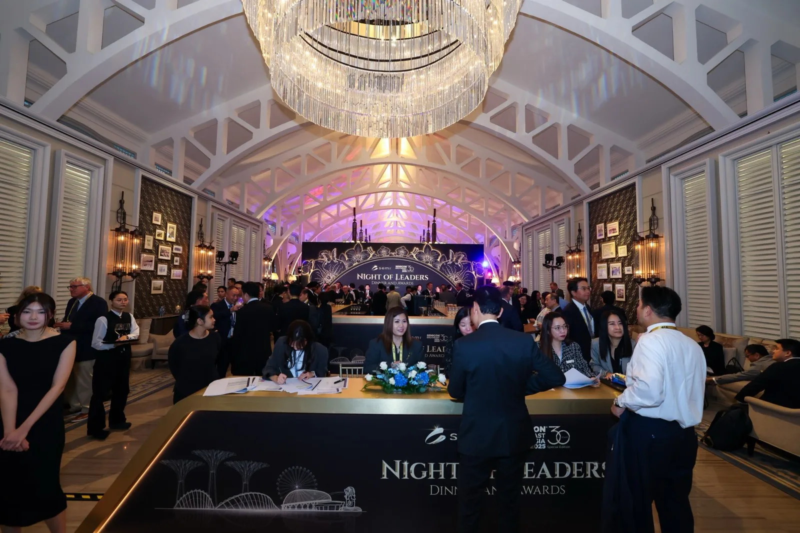 Guests arriving at the Semicon Gala Dinner reception