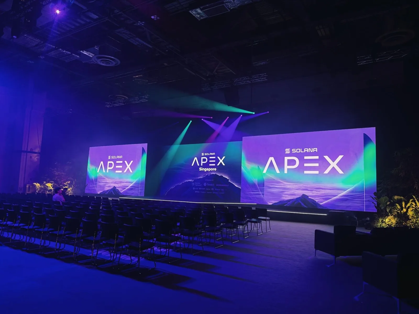 Solana Apex Singapore conference stage