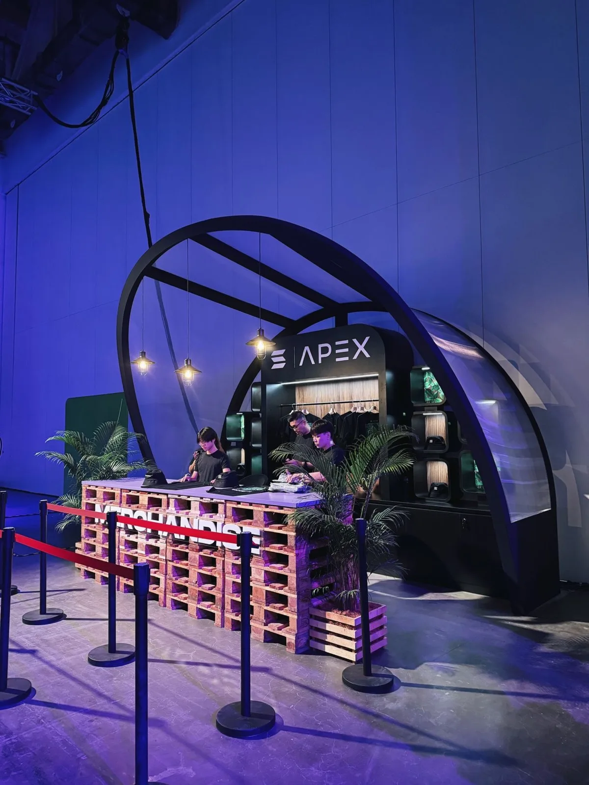 Solana Apex merchandise booth